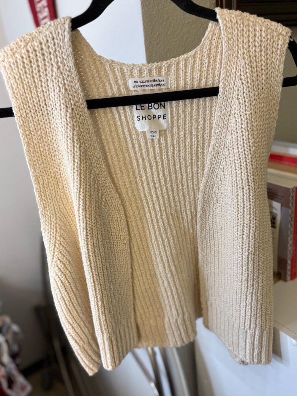 NEW Le Bon Shoppe The Granny Cotton Sweater Vest